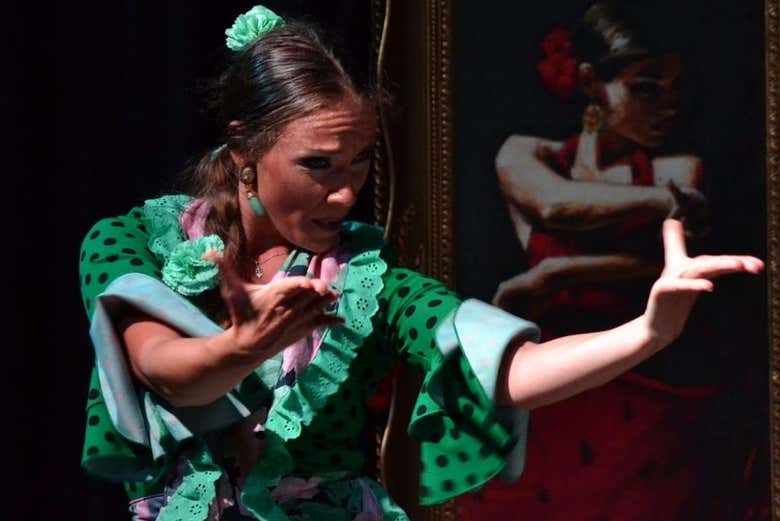 Durante lo spettacolo di flamenco