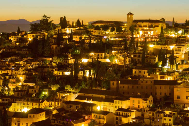 L'Albayzín di sera